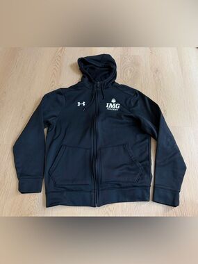 Under Armour IMG Academy Full Zip Black Hoodie Jacket Men’s Size S